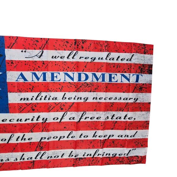 USA 2nd Amendment Slogan Nylon Flag with Grommets 58"x35" - BRAND NEW - Picture 4 of 4